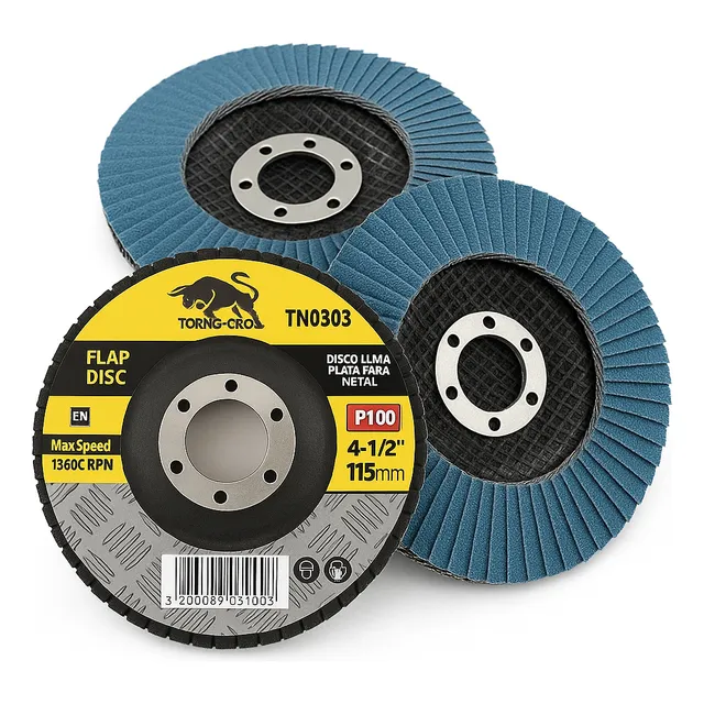 Disco Flap Lija Traslapado Metal 4.5 Pulgadas 25pcs