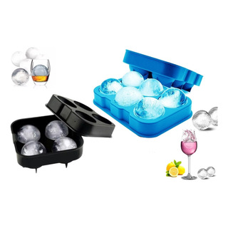 Pack 2 Moldes Silicona Bandejas 4 Y 6 Esferas Hielos Bebidas Pack 2 Moldes Silicona Bandejas 4 Y 6 Esferas Hielos Bebidas