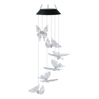 Lampara Solar Campanas Colgante De Viento Colibrí Mariposa Lampara Solar Campanas Colgante De Viento Colibrí Mariposa