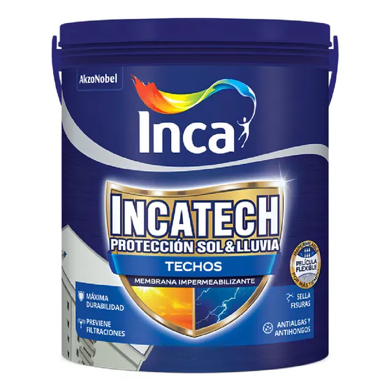 Membrana Liquida Inca Incatech Impermeabilizante 20kg Color Teja