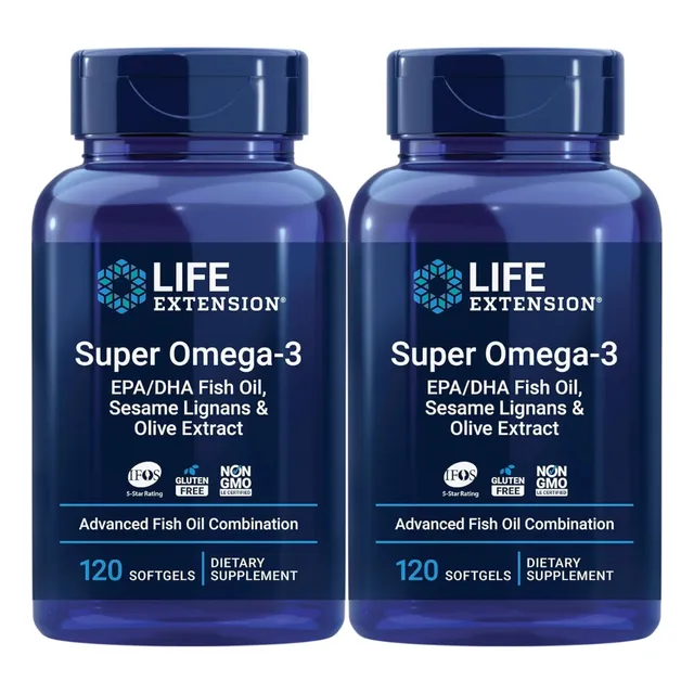 Kit De 2 Suplementos Super Omega 3 120cáp Life Extension
