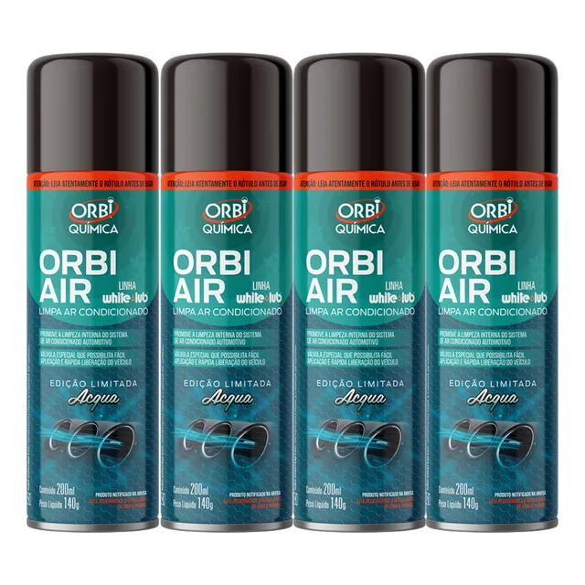 Kit 4 Limpa Ar Automotivo Orbi Air Novas Fragrâncias