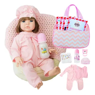 BebĂȘ Boneca Reborn Corpo De Silicone Com Bolsa Maternidade BebĂȘ Boneca Reborn Corpo De Silicone Com Bolsa Maternidade