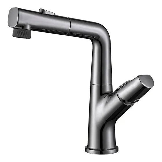 Griferia De Lavamano Grezzo Gunmetal Black Bari
