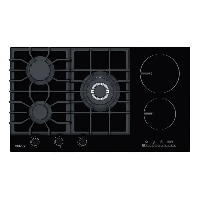 Tope De Cocina Dual Electrica/gas Vetrux 90cm