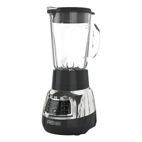 Licuadora Silenciosa Black+decker Con Jarra De Vidrio Color Negro Y Plateado