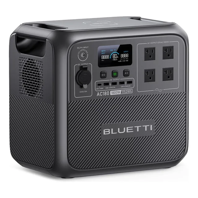 Bluetti Ac180 Estación De Energia Portátil - 1.152wh/1.800w