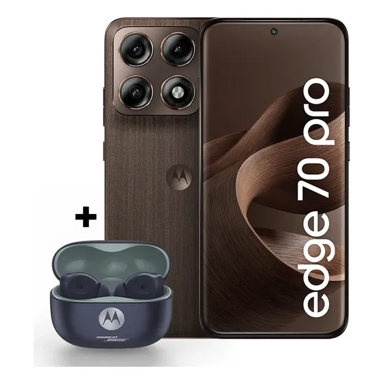 Kit Smartphone Motorola Edge 70 Pro 5g 256gb Vinho + Moto Buds 2 Plus Bose Branco