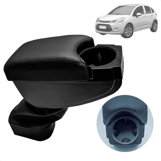 Apoio Encosto Descanso De Braço Porta Copos Citroen C3 2017