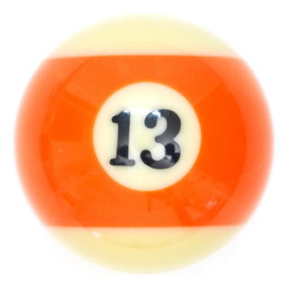 Bola De Billar Numero 13 Naranja Con Blanco (repuesto) - Dm Bola De Billar Numero 13 Naranja Con Blanco (repuesto) - Dm