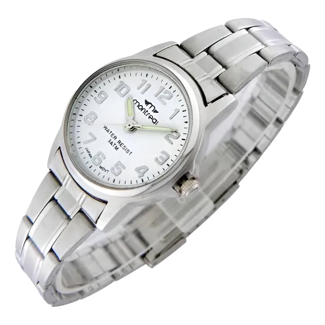 Reloj Montreal Me150 Mujer Malla Acero Sumergible 30 Mts