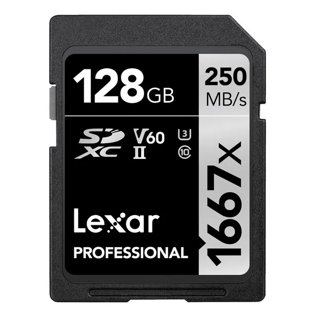 Lexar Professional 1667x SDXC UHS-II 128GB 4K 250MB/s