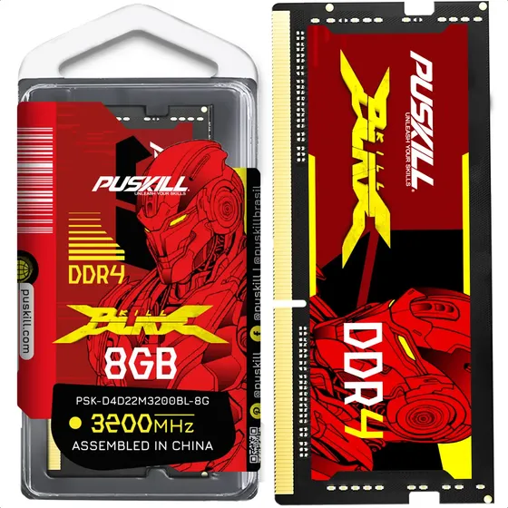 Memoria RAM Puskill DDR4 8GB 3200MHz SODIMM Gamer Laptop | Cuotas sin interés