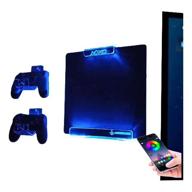 Soporte Para Ps4 Con Led Rgb Y Dos Bases Para Control