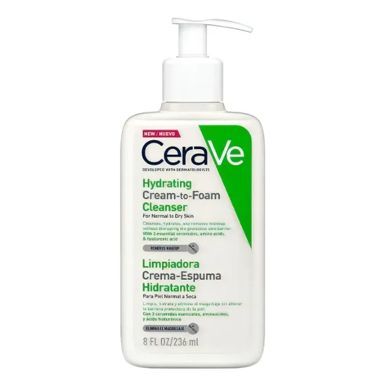 Crema Espuma Cerave Limpiadora Hidratante Para Rostro 236ml Momento de aplicación Día/Noche Tipo de piel piel normal a seca