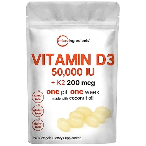 Vitamina D3 50.000 Iu Más K2 (mk-7) 200 Mcg,ve
