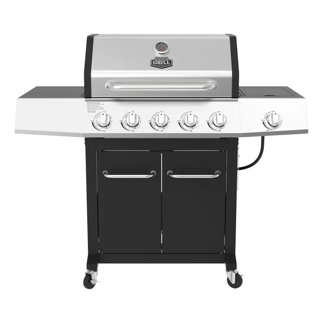 Expert Grills Asador Gas De 6 Quemadores 62k Btu, Acero-inox