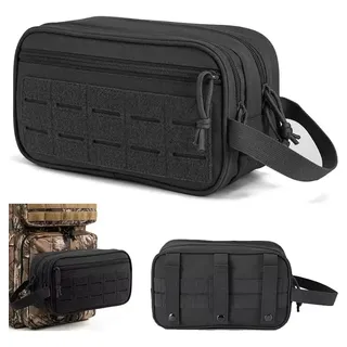 Necessaire Tática Impermeável Bolsa Molle Organizador Viagem Preto Molle