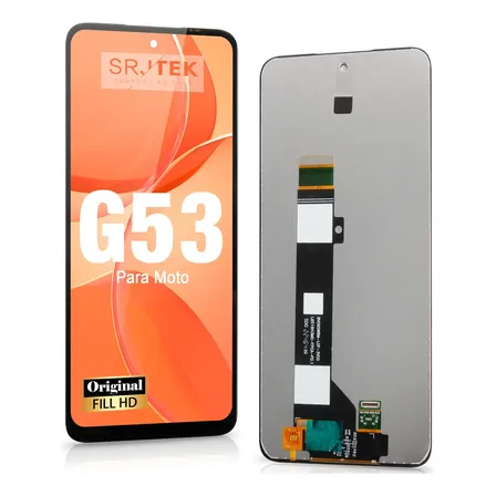SRJTEK Tela Frontal Para Moto G53 5G XT2335-2 Display Sem Aro Preto