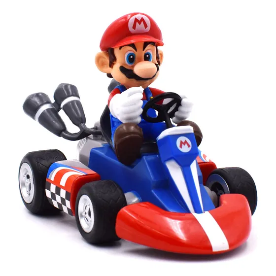 Super Mario Com Carrinho Mario Kart Mariokart Fricção Figure