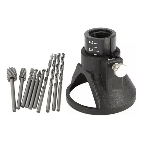 Kit De Accesorios Guía De Corte Rotativa Con Brocas Hss