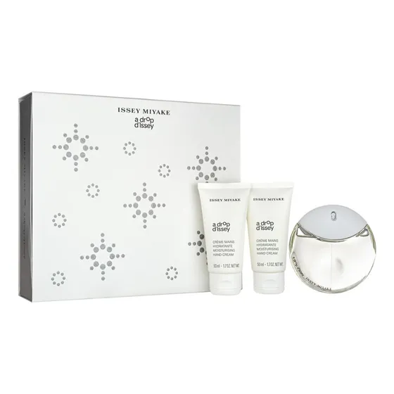 A Drop d'Issey (Perfume Eau De Parfum 50 ml + 2 cremas hidratantes para manos de 50 ml) - Adipec Label
