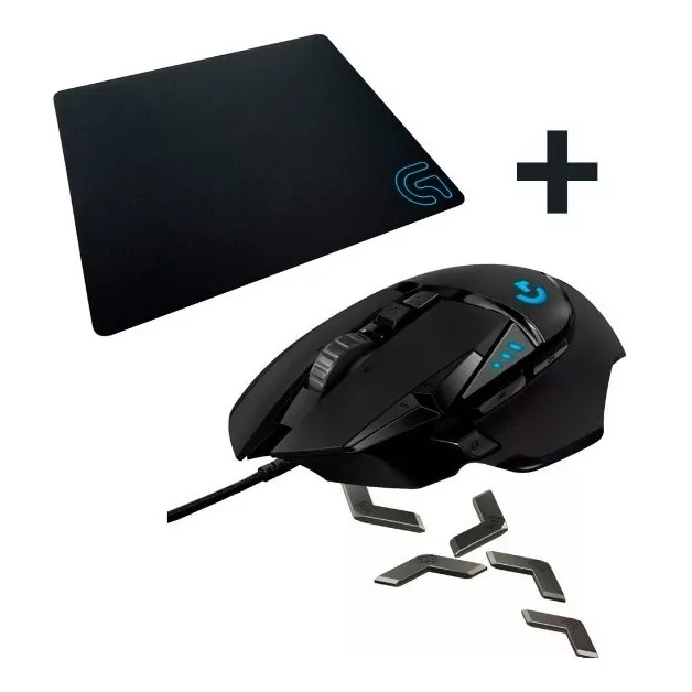 Logitech Gaming: Mouse G502 Rgb Programable + Pad Mouse G240 Color Negro