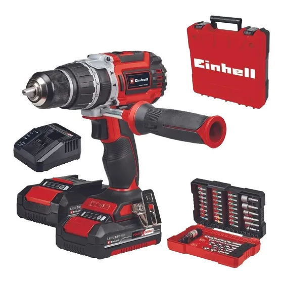 Taladro Inalambrico Percutor Brushless Einhell + Accesorios