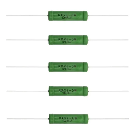 Resistor De Fio Enrolado 6 W 100r (100 Ohms) 5% - 5 Pçs