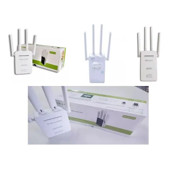 Repetidor Wifi 4 Antena Alta Transmissão Internet Pc Notebok