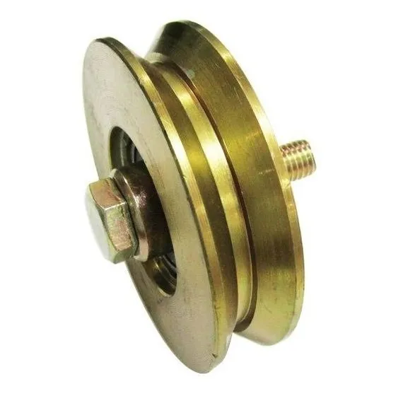 Rueda Para Porton Corredizo Hierro 40 V Con Tornillo Color Amarillo