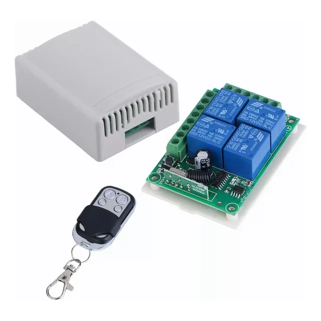 Relevador Control Remoto 4 Canale 12v 433 Mhz Inalámbrico Rf