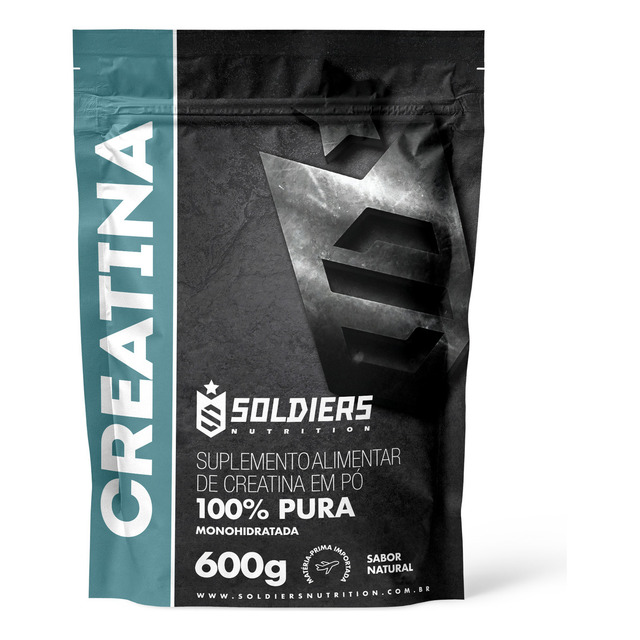 Creatina Monohidratada 600g 100% Pura Soldiers Nutrition Sem Sabor Creatina Monohidratada 600g 100% Pura Soldiers Nutrition Sem Sabor