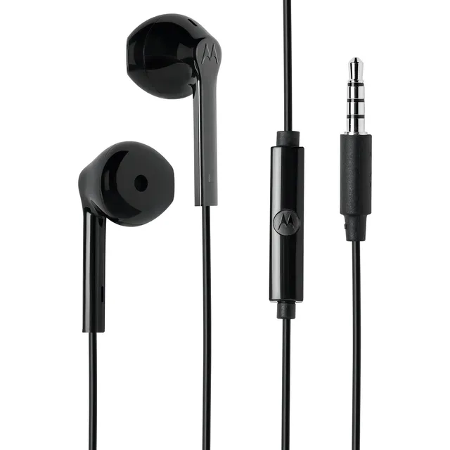 Fone De Ouvido In-ear Motorola Fone Com Microfone Motorola P2 Com Microfone Earbuds Preto