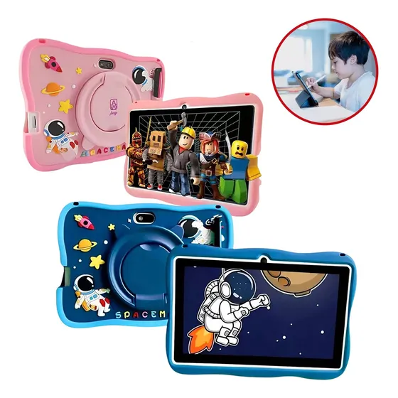 Tablet Kids Astronauta Android - Touch 64gb 4gb Ram - Cores