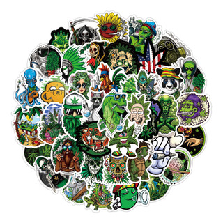 Hojas De Marihuana A 50 Calcomanias Stickers De Pvc Vs Agua Hojas De Marihuana A 50 Calcomanias Stickers De Pvc Vs Agua