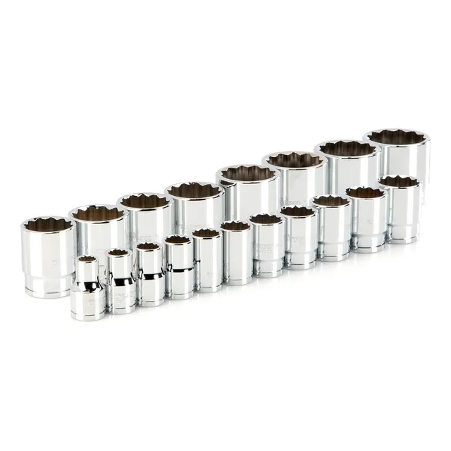 Juego De Enchufes Tekton Drive De 12 Puntos, 19 Piezas (3/8