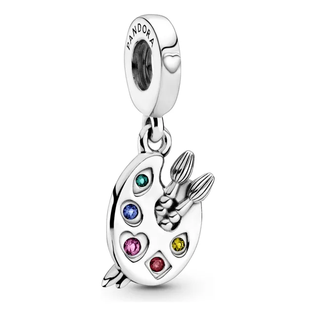 Charm Colgante Paleta De Artista Color Plata