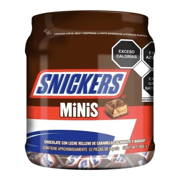 Chocolate Snickers Minis Con 52pzas 3pack D