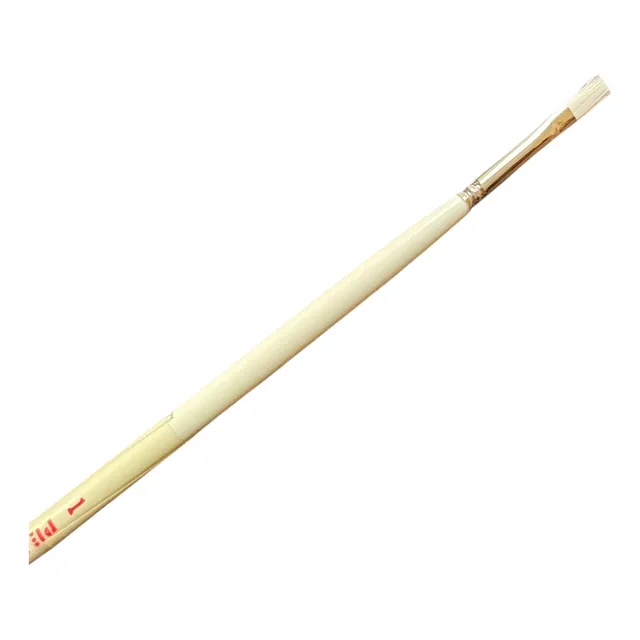 Pincel Pearl Flat 1100 Número 1 Cerdas Nylon Blancas
