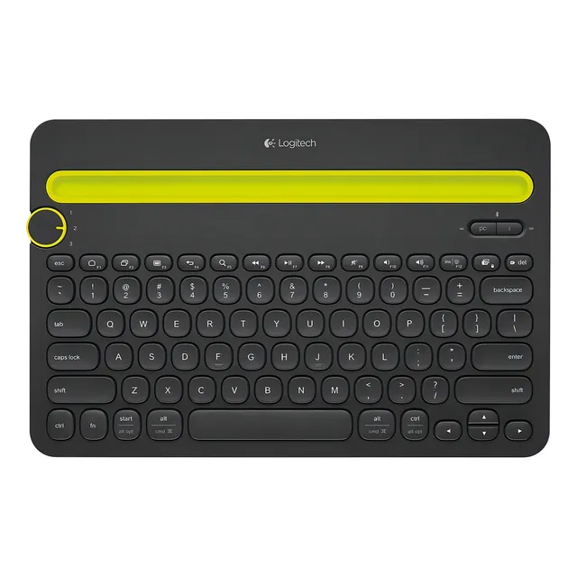 Teclado bluetooth Logitech QWERTY inglés US color negro