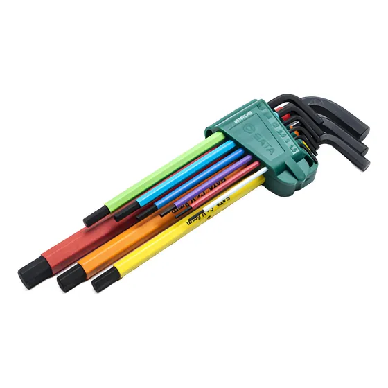 Jogo Chave Allen Hexagonal Longa Color 1.5-10mm 9 Peças Sata