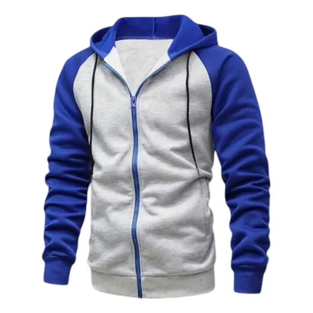 Suéteres Colores Combinados Con Cierre Americano Unisex