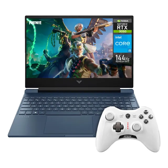 Laptop Gamer HP Victus NVIDIA GeForce RTX 3050 Intel Core i5 24GB RAM 512GB SSD Windows 11 Home Control MSI