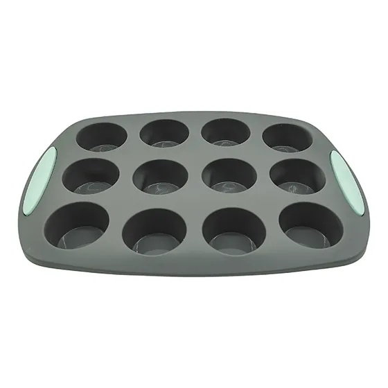 Asadera De Silicona Molde Para 12 Cupcake Muffin Apto Horno