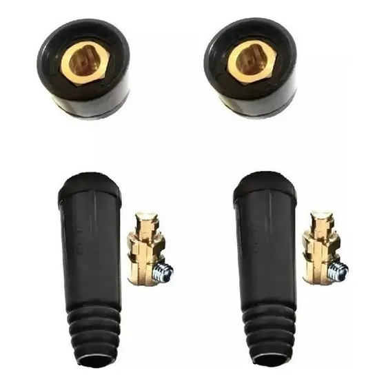 2x Conector Engate Rapido Cabo Solda Macho +fêmea Painel 9mm