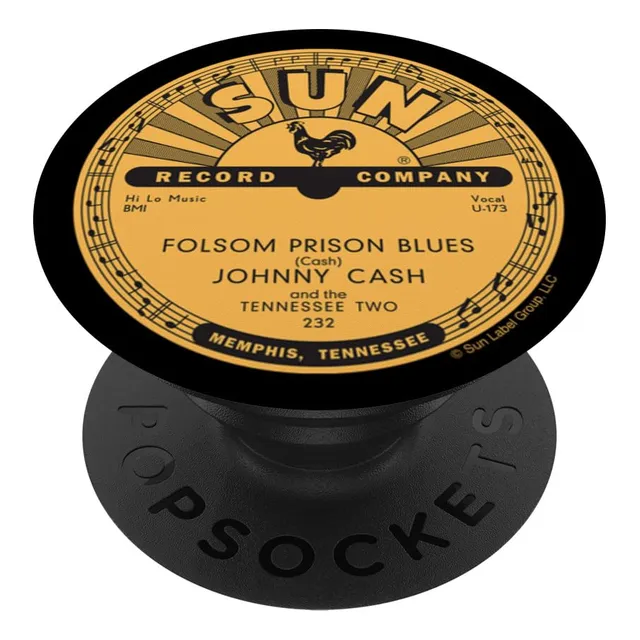 Vinilo Sun Records Johnny Cash Folsom Prison Blue Popsockets