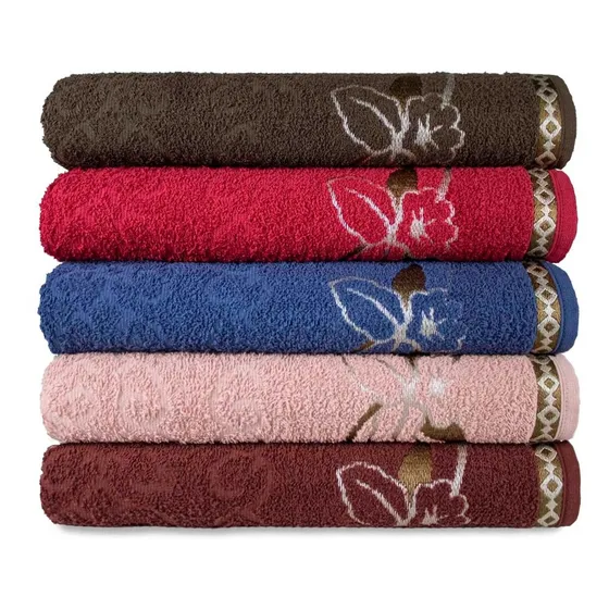 Kit Com 10 Toalhas Rosto Jacquard Premium- 78x48cm - Atacado