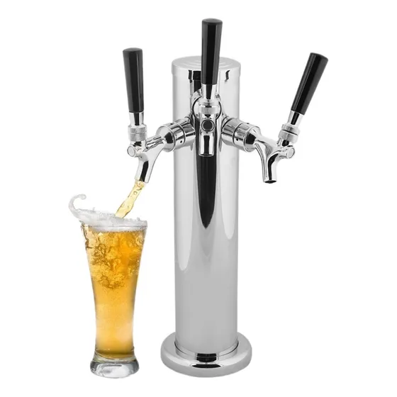 Dispensador De Cerveza De Barril De 3 Grifos, Acero Inoxidab