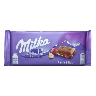 Chocolate Com Uvas Passas E AvelĂŁ Milka Pacote 100g Chocolate Com Uvas Passas E AvelĂŁ Milka Pacote 100g